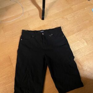 Simon Chang Black Bermuda Shorts Knee-Length